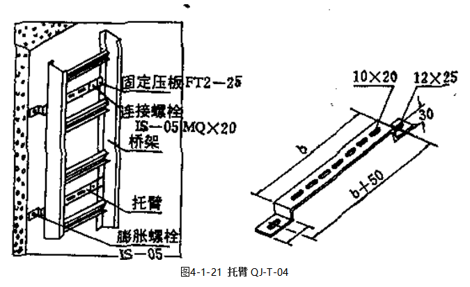 電纜橋架托臂結構